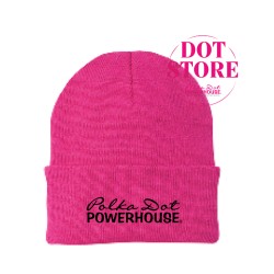 Polka Dot Beanie - Hot Pink